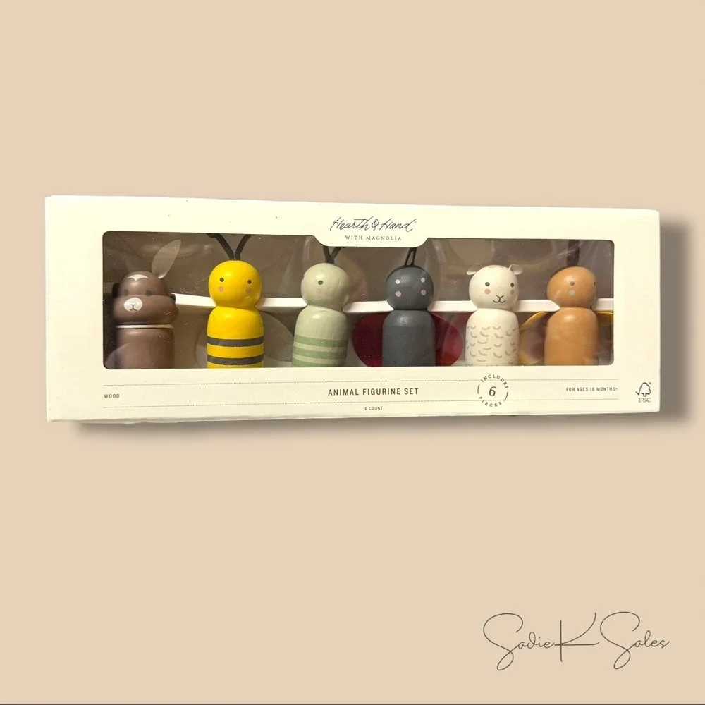 Toy Spring Peg Pals Wooden Animal Set 6pc – Hearth & Hand Magnolia, Target‎ 2025